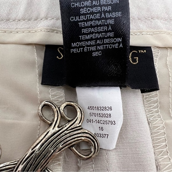 Chicos So Slimming Women’s Beige Cropped Pants Size 16 Cotton Spandex Blend - Picture 12 of 15